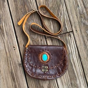 Leather crossbody purse